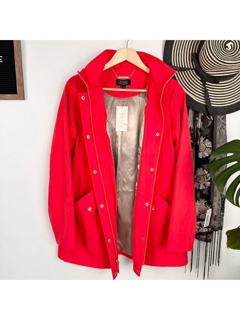 Women's Softshell Jacket Dennis Basso Coral Size XS Oversized New NWT - Picture 8 of 12